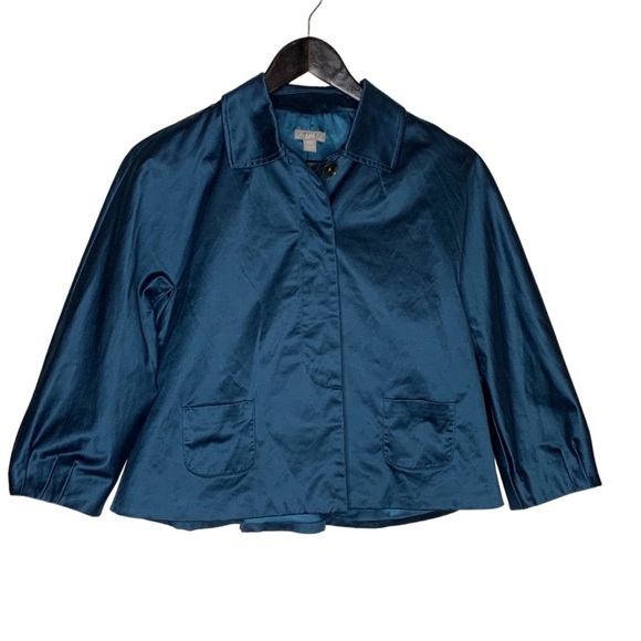 J.Jill Sateen Swing Jacket - Picture 1 of 5